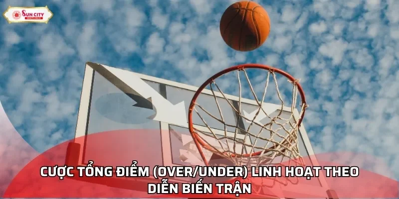 Cược tổng điểm (over/under) linh hoạt theo diễn biến trận