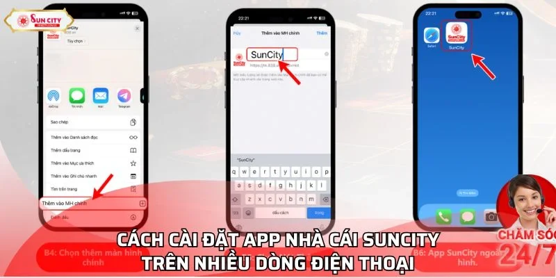 Cách cài đặt app nhà cái Suncity trên nhiều dòng điện thoại