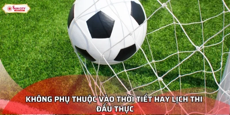Không phụ thuộc vào thời tiết hay lịch thi đấu thực